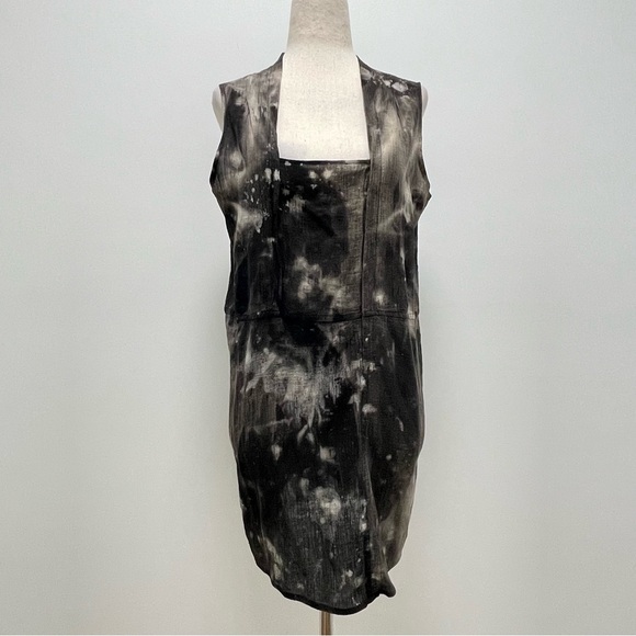 Electric Feathers Sleeveless Black Raw Tie Dye Tunic Size Small - Picture 2 of 14